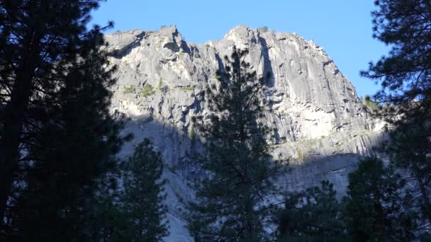 Time Lapse Rocky Cliffs Background Blue Sky — 비디오