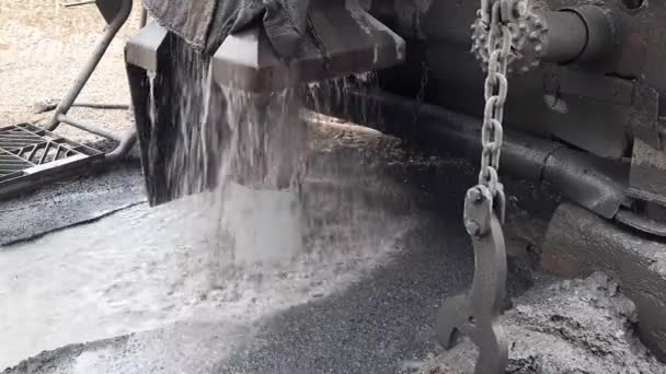 Water Flowing Artesian Well Land Groundwater Hole Drilling Machine Installed — Video