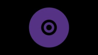 A Circle animation pulsing through the center of the frame - Black Background.