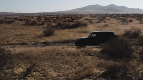 Letecký Pohled Vůz Mercedes Projíždějící Palmdale Kalifornie Spojené Státy Americké — Stock video