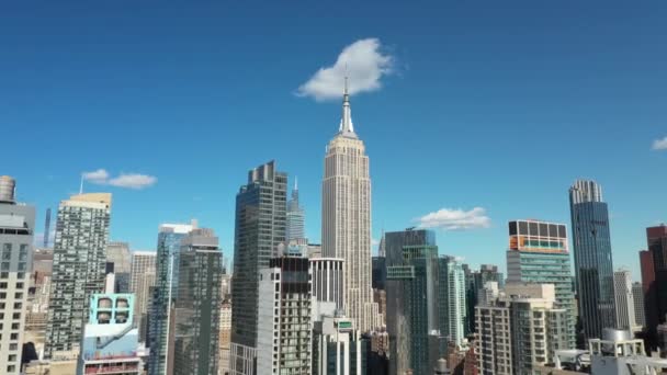 Aerial View Empire State Building New York City — Stockvideo