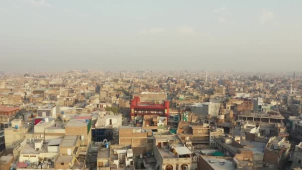 Aerial View City Landscape Famous Residence Laal Haveli Residential Buildings — Video