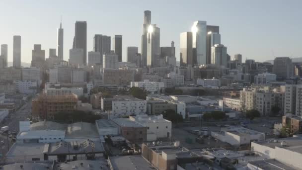 Drone Footage Los Angeles Skyline California Usa — Stock Video