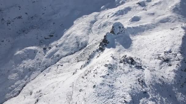 Прекрасный Вид Итальянские Альпы Голубым Небом Холодный Зимний День — стоковое видео