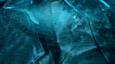 Blue ice breaks shot at 1000fps