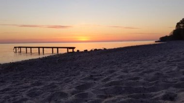 time lapse at Timmendorfer Strand at sunrise