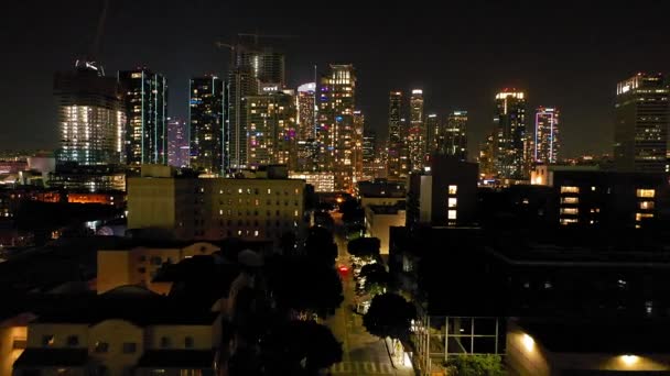 Beautiful View Downtown Los Angeles Night — Video