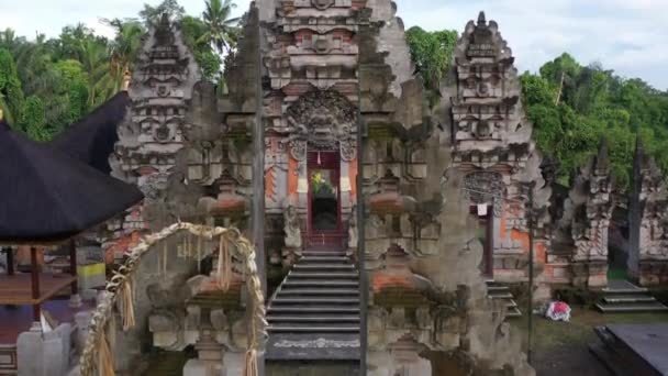 Aerial View Pura Ulun Danu Batur Temple Bali Indonesia — Stockvideo