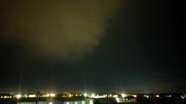 A time-lapse of a dark sky with multiple lightnings strikes