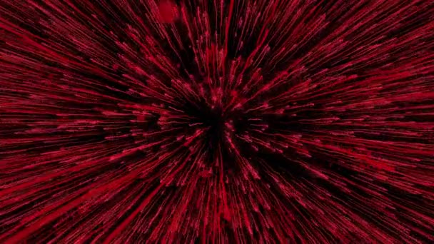 Vibrant Red Lights Motion Black Background — Wideo stockowe
