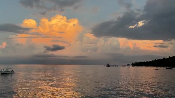 Scenic View Minang Cove Resort Pulau Tioman Island Malaysia Sunset — Video Stock