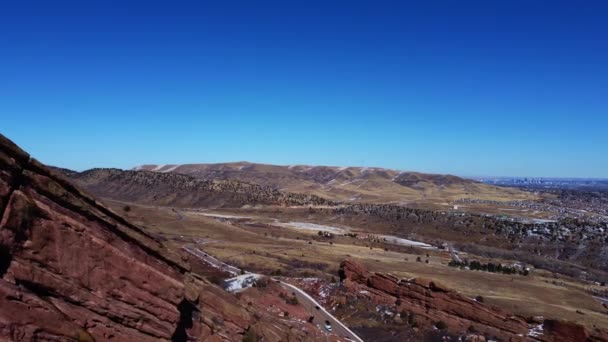 科罗拉多州红岩公园和圆形剧场的空中景观 — 图库视频影像