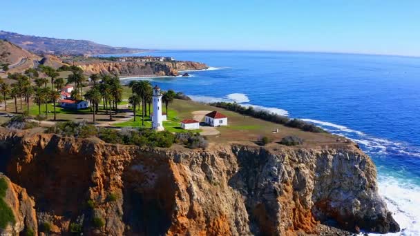 Océano Pacífico Desde Rancho Palos Verdes Ciudad Costera Los Ángeles — Vídeos de Stock