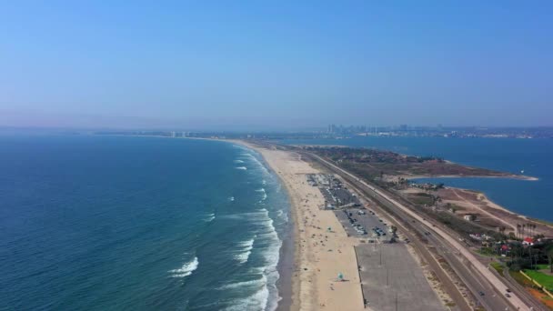 Aerial View Silver Strand State Beach California Usa — Video Stock