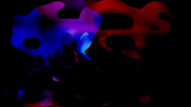An abstract animation of a dark colorful liquid surface for overlays