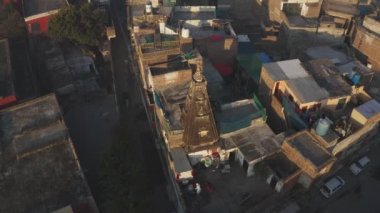 An aerial view of the famous Krishna Mandir in the city of Rawalpindi, Pakistan