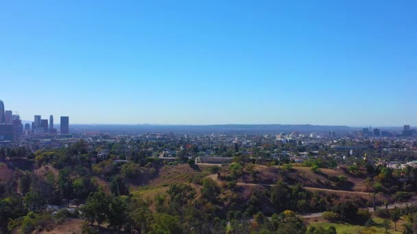 Ein Schöner Blick Auf Die Skyline Von Los Angeles — Stockvideo