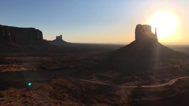Una Hermosa Vista Oljato Monument Valley Durante Atardecer Utah — Vídeo de stock