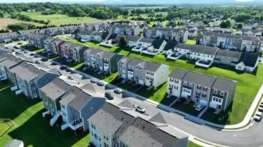 A drone view of over a residential area in President's Pointe West Virginia