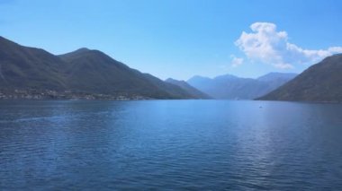 An aerial view of an old abandoned village Gornji Stoliv in the mountains