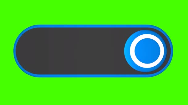Blue Button Hold Switch Footage Mounting Green Chromakey Rendering Animation — Stockvideo