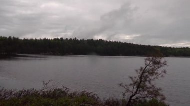 A Timelapse of dramatic clouds Northern Ontario Crownlands in Canadian tundra