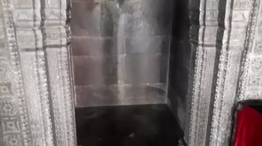 A place of imam where imam prays And Arabic bilingual encryption on the above wall of Jama Masjid - black stone - roofless mosque Burhanpur.