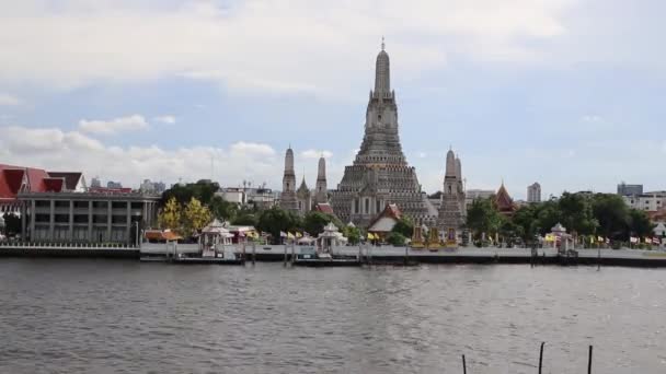 Colpo Timelapse Del Tempio Reale Prima Classe Wat Arun Bangkok — Video Stock