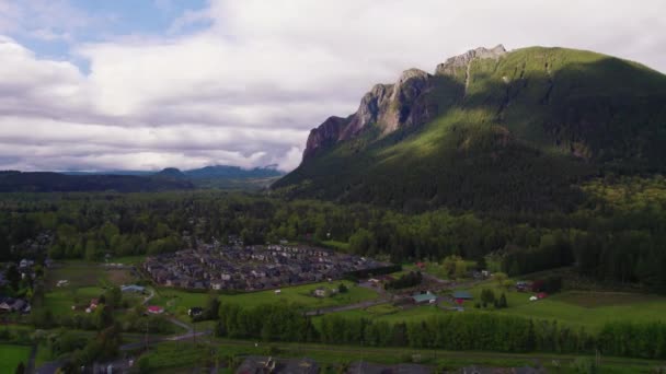 Aerial View Vast Landscape North Bend Snoqualmie Washington Usa — Stockvideo