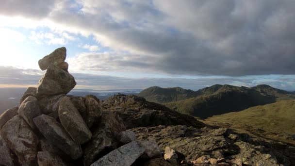 Time Lapse Footage Helvellyn Summit English Lake District — Stockvideo