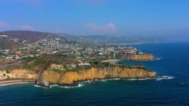 An aerial view of the La Jolla seaside neighborhood in California