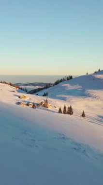 A beautiful view of the snow-capped mountains in Postalm resort, Austria