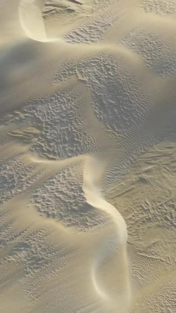 Aerial View Sand Dunes Sea Daytime — Vídeo de Stock