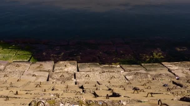 埃及亚历山大港海滩上的日落美景 — 图库视频影像