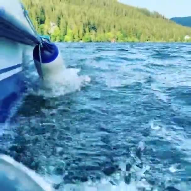 Buoys Hanging Side Fishing Boat — Stockvideo