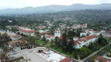 An aerial view of Santa Barbara's cityscape, California, USA