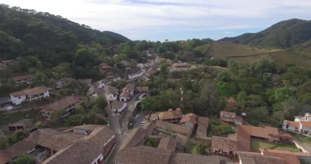 Aerial Drone Footage San Sebastian Del Oeste Town Mexico — Stockvideo