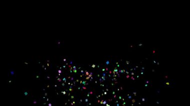 Siyah arkaplanda renkli neon konfeti