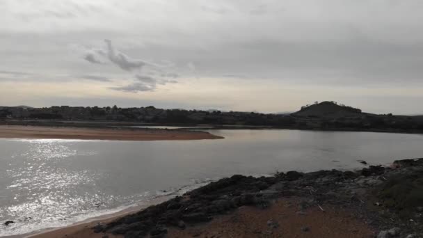 Footage Mouth Pas Valdearenas Beach Cantabria Spain — Stok video