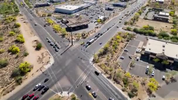 Hyper Lapse Traffic Intersection Cave Creek Town North Phoenix — Stok video