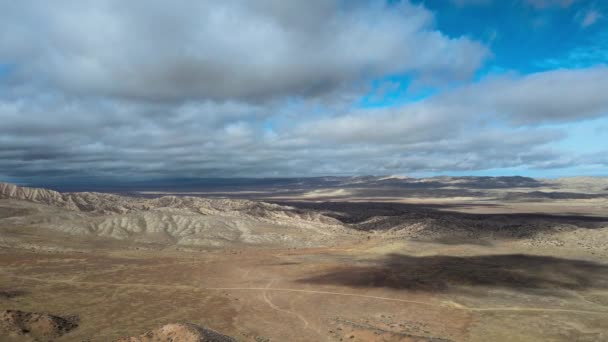 Aerial View Clouds Carrizo Plains Southern California — Stock videók