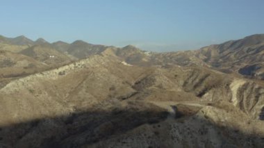A beautiful view of mountains under the sunlight
