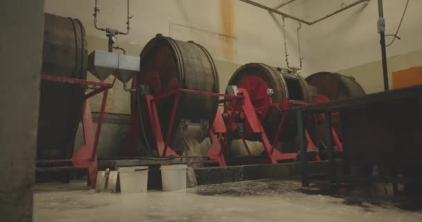 Machinery Leather Tannery — Stockvideo