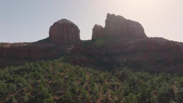 Red Rock Mountain Monument Cathedral Rock Sedona Arizona Sunrise — Stok video