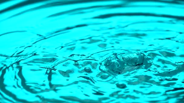 Slow Motion Blue Water Splashing Shot 1000Fps — Video