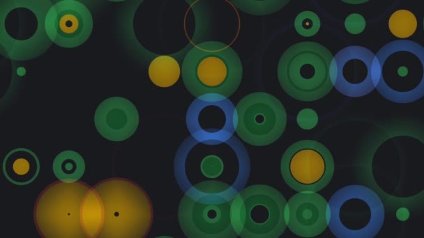 Abstract Animation Many Small Circles Appearing Frame — Video