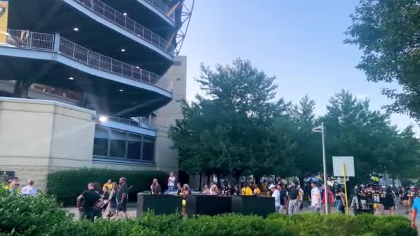 Bagian Luar Stadion Sepak Bola Heinz Field Pittsburgh Pennsylvania Amerika — Stok Video