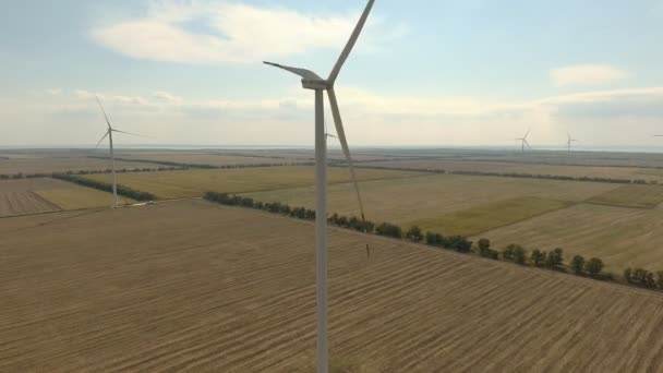 Filming Wind Turbines Drone Zatoka Ukraine — Stok video