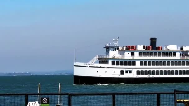 Beautiful View Ship San Francisco California Daylight — Wideo stockowe