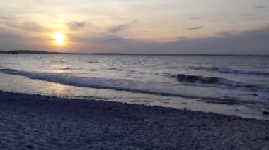 time lapse at Timmendorfer Strand at sunset